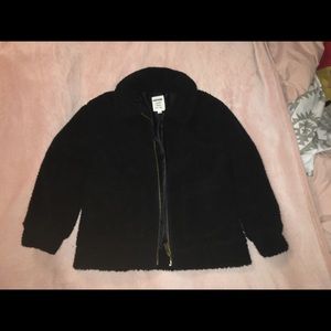 Garage black teddy coat